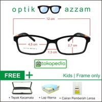 Frame Kacamata Anak Warna Hitam Set Bundle Tanpa Lensa (Frame Only)