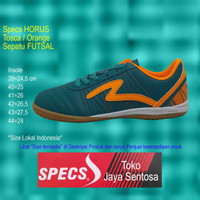 Sepatu Futsal SPECS HORUS IN tosca/orange