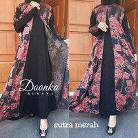 Jual Abaya Turki Premium - Busana Muslimah Import - DOONKA Busana Red Sutra Murah