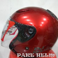 BEST QUALITY HELM KYT DJ MARU SOLID RED MAROON MERAH MARUN DJMARU