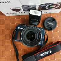 CANON EOS M2 KIT 18-55MM FULLSET BONUS LENSA MEIKE 35MM F/1.7 ++