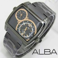 (Rolex, swiss army, casio, DIOR) JAM TANGAN PRIA ALBA DUELTIME RANTAI