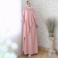 MAXI DRESS LAYER PINK LUQIANA TINES