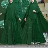 Baju Gamis Pesta Remaja Wisuda Brokat Brukat Busui Hijau Botol