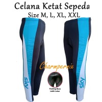 Jual Celana padding Sepeda Panjang Ketat 7/8 Terbaru (diatas matakaki) Murah
