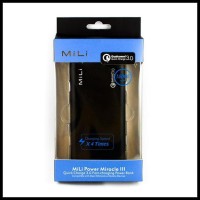 Powerbank Mili Miracle Iii Qualcomm Qc Real Capacity 10000Mah - Black