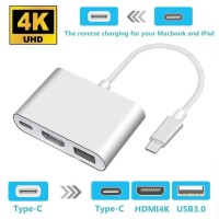 Cable Kabel Converter USB Type C to HDMI Type C 3.0 Adapter Converter