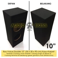 Box Boks Speaker Voice Double dobel 10 inch 10in 10 kayu karpet