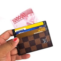 Dompet kartu card holder import murah - LOUIS VUITTON GG BROWN