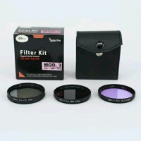 Filter Kit 77mm Mod.3 Optic Pro 3pcs for Lensa Canon Nikon Son SALE
