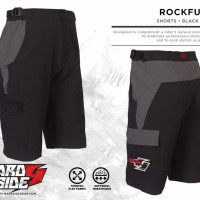 Celana Pendek Sepeda MTB Hardside ROCKFUZZ blackgrey