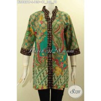 Baju Batik Wanita Trendy Motif Bagus Model Kekinian Size L BLS8821P