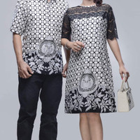 COUPLE SARIMBIT BATIK MODERN KOMBI BROKAT TERBARU KONDANGAN WISUDA