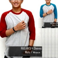 Murah PROMO KAOS POLOS RAGLAN UKURAN M L XL XXL