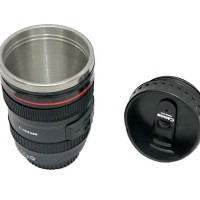 MUG GELAS STAINLESS LENSA KAMERA NIKON - CANON GROSIR TERMURAH