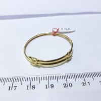 Gelang bulat emas bayi kadar 700 berat 1 gram. Yellow g Murah
