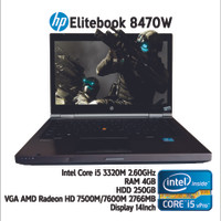 Jual Murah Laptop Gaming Core i3 ram 4GB HP Elitebook 8470w 3 Jutaan