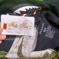 jaket anak bape hitam HM36 import black shark kid boy jacket sz 95-140