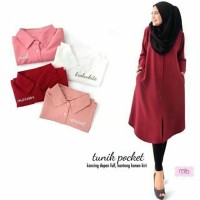hm TUNIK POCKET twistcone blouse atasan top pakaian muslim wanita baju