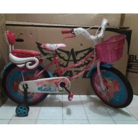 Sepeda Mini Anak Perempuan Merk Lalix Barbie Ukuran 18 Inchi Murah