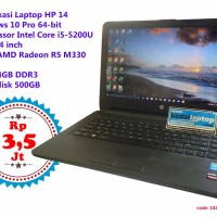 Laptop Bekas HP 14 14 inch Intel core i5-5200U VGA AMD Radeon R5 M330