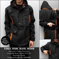 Jaket Parka Black Sensor Suede Taslan Premium