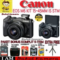 Kamera Mirrorless CANON EOS M6 KIT 15-45MM Terbaik XTT10449