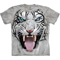 Kaos 3D The Mountain Adult Unisex - Big Face Tribal White Tiger