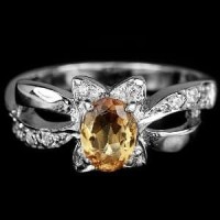 CINCIN WANITA GENUINE SONGEA ORANGE SAPPHIRE REAL PERAK Murah