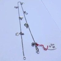 Gelang kaki rantai emas putih kadar 750 berat 4 gram pa Berkualitas