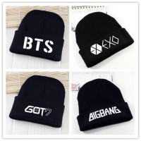Topi Kupluk Rajut Beanie Exo Bts Bigbang Wolf Xoxo