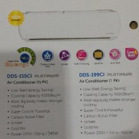 Denpoo DDS-155CD AC Split 1/2 PK LowWatt 345W Ionizer G DISKON