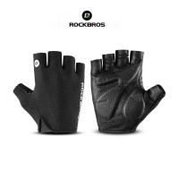 Jual ROCKBROS S106 Bike Glove Half Finger - Sarung Tangan Sepeda BLACK Murah