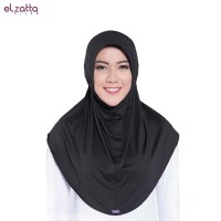 Jual ELZATTA HIJAB - HIJAB JILBAB INSTAN BERGO E001 HITAM Murah