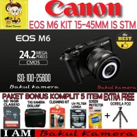 Kamera Mirrorless CANON EOS M6 KIT 15-45MM IS STM Terbaik XTT104615