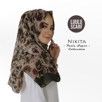 Luulu Scarf - NIKITA - Jilbab Pashmina Motif Import Katun