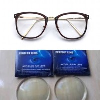 Paket lensa blue ray anti radiasi frame kacamata dior trinity