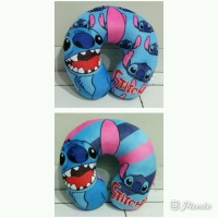 Bantal leher U travel travelling neck pillow karakter Lilo and Stitch