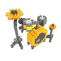 DRUM Set Yellow Kuning Musical HSANHE 8303 Nano Block Mini Lego