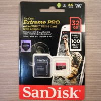 Micro SD 32GB Sandisk Extreme Pro 100MB/s MicroSDHC UHS-1 Memory Card