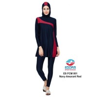 SALE STOCK PM Baju Renang Wanita Muslim by EDORA Navy Red M
