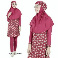 SALE STOCK PM Promo Baju Renang Muslimah Wanita Dewasa Muslim Fuchsia