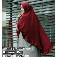 Jual Fashion Muslim KHIMAR REMPEL PET PENGUIN JUMBO || HIJAB JILBAB INSTAN Murah