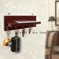 Jual Tempat Rak Gantungan Kunci Dinding Key Holder Kayu Murah