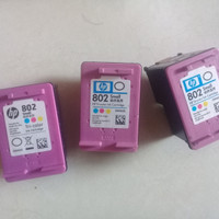 cartridge printer hp 802 color ori kosongan/bekas