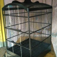 kandang burung jeruji fiber no 1 kayu jati bodi mewah k