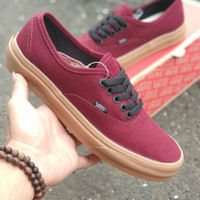 Sepatu vans warna merah maroon grade original