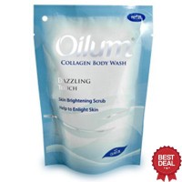 Jual Oilum Body Wash Brightening Scrub Pouch 175ml Sabun Mandi Cair Murah