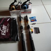 Ekonomis Joran Bagus dan Murah 1 Set Isi 2 Pancing High Quality Langs