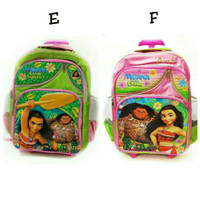 Tas sekolah SD trolley roda dorong ransel Disney Moana Series